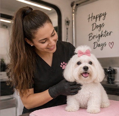 Professional pet grooming result