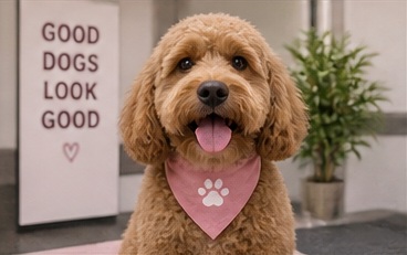 Dog after grooming appointment